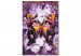 Cuadro para pintar por números Harmony - Purple Butterfly on a Background of Purple Flower Petals 146543 additionalThumb 3