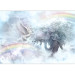 Fotomural Unicorn and Magic Tree - Blue and Rainbow Land in the Clouds 148543 additionalThumb 3