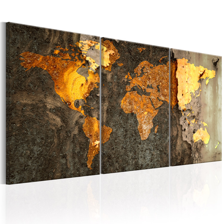 Cuadro Metal World - Mapas del mundo - Cuadros