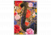  Dibujo para pintar con números Colorful Kilim - Black Swan in Gold on Flowers Background 145153 additionalThumb 3
