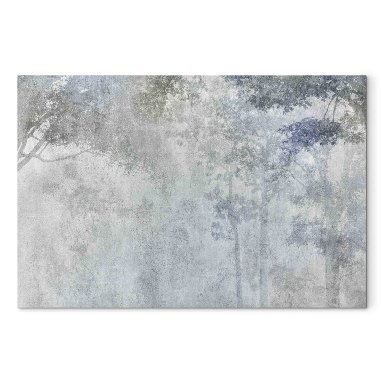 Cuadro decorativo Trees in the Fog - Nature in Gray and Blue Shades 151463
