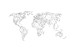 Fotomural decorativo Map of the World - white solids 59963 additionalThumb 1