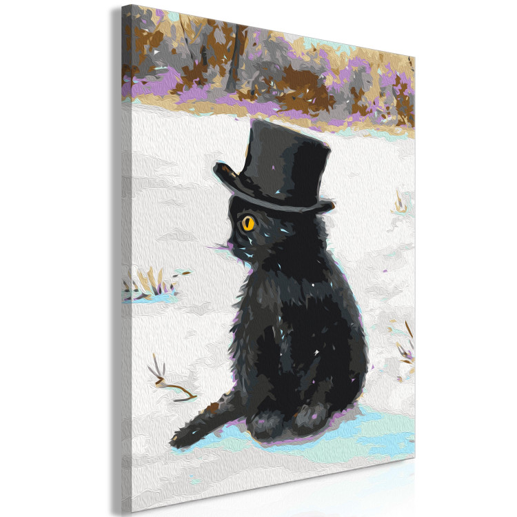 Cuadro para pintar por números Black Cat in the Hat 138483 additionalImage 3
