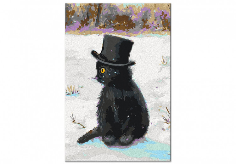 Cuadro para pintar por números Black Cat in the Hat 138483 additionalImage 7