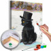 Cuadro para pintar por números Black Cat in the Hat 138483