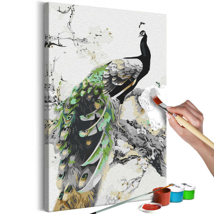 Cuadro para pintar con números Colorful Peacocks 142493 additionalImage 7