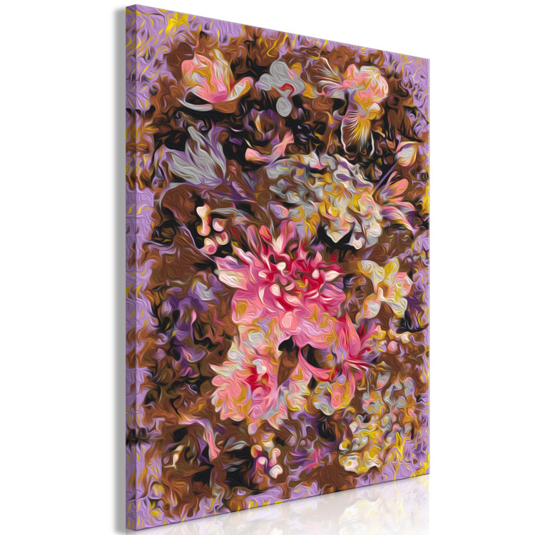 Cuadro numerado para pintar Dry Flowers - A Stately Bouquet in Shades of Pink and Brown, Purple Background 146193 additionalImage 4