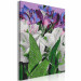 Cuadro para pintar por números Wild Tulips - Blooming White and Purple Flowers, Green Leaves 146204 additionalThumb 5