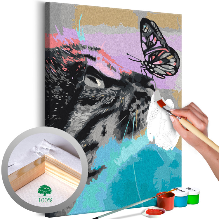 Cuadro para pintar por números Butterfly Kiss 143314