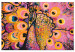 Cuadro para pintar por números Pink Peacock - Warm Colors, Decorative Bird and Hearts 144614 additionalThumb 3