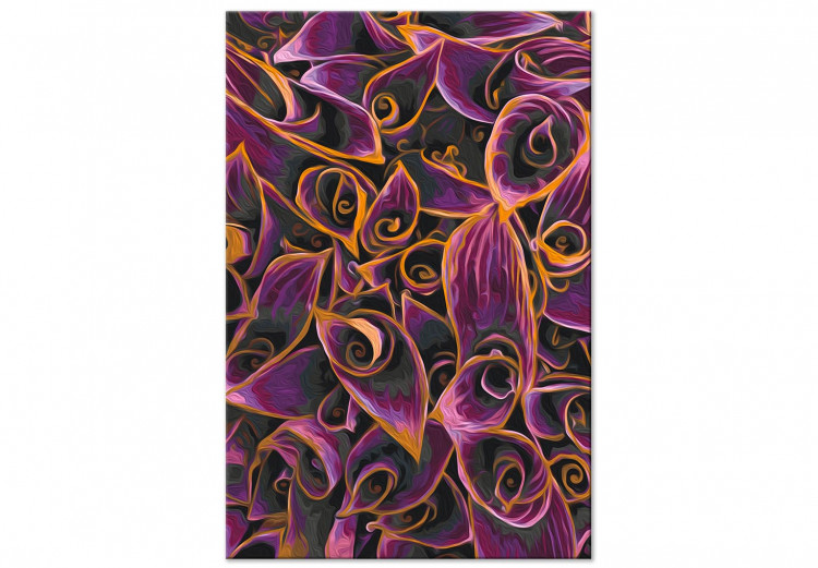 Cuadro numerado para pintar Magic Herb - Long Purple-Golden Leaves of Flowers 146214 additionalImage 3