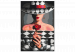  Dibujo para pintar con números Woman With Rose - Fashionable Character, Gray Background and Hat 144134 additionalThumb 7