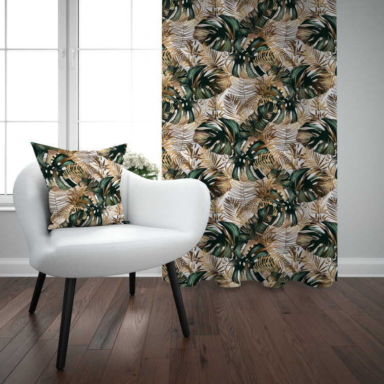 Cortina Elegance of leaves - composition in shades of green and gold 147234 additionalImage 5