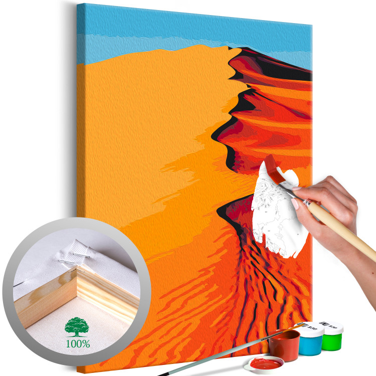  Dibujo para pintar con números Hot Sands - Orange Dunes on the Blue Sky Background 145154
