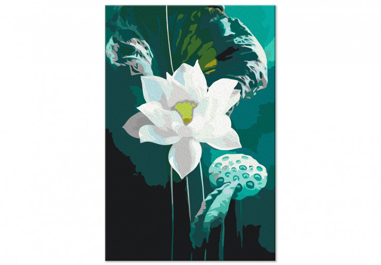Cuadro numerado para pintar Flower in Turquoise 138664 additionalImage 6