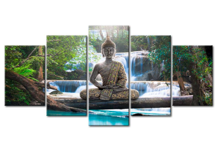 Impresión en metacrílato Buda y cascada [Glass] 92564 additionalImage 2