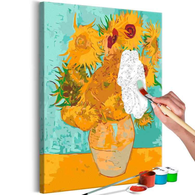 Cuadro para pintar con números Van Gogh's Sunflowers 127484 additionalImage 3