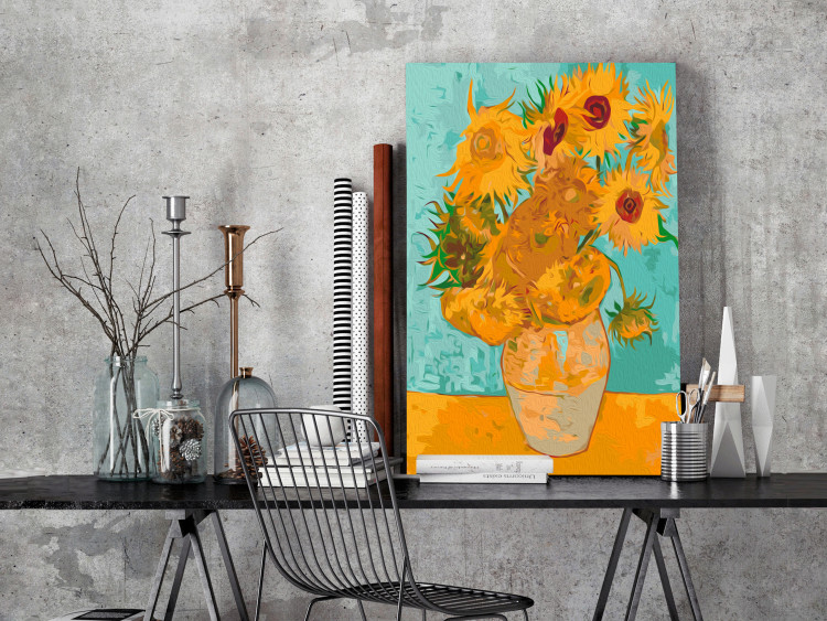 Cuadro para pintar con números Van Gogh's Sunflowers 127484 additionalImage 2