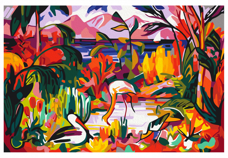 Cuadro para pintar con números Jean Metzinger: Paysage coloré aux oiseaux aquatiques 134684 additionalImage 4