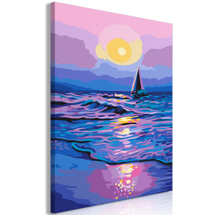 Cuadro numerado para pintar Lovely Landscape -Sea and a Sailboat Against the Backdrop of the Sunset 144084 additionalImage 6