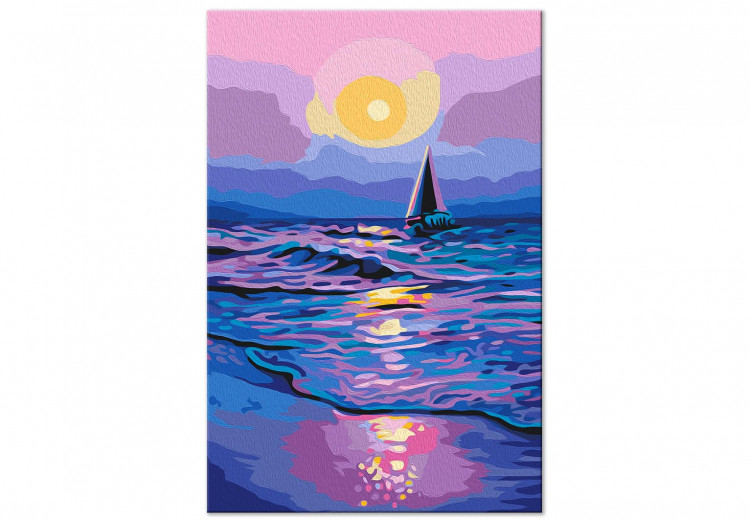 Cuadro numerado para pintar Lovely Landscape -Sea and a Sailboat Against the Backdrop of the Sunset 144084 additionalImage 7