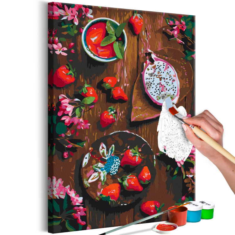 Cuadro para pintar por números Strawberries and Dragon Fruit 143294 additionalImage 4