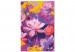 Cuadro para pintar por números Water Lily - Blooming Flowers of Pink, Purple and Yellow Colors 146194 additionalThumb 3
