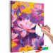 Cuadro para pintar por números Water Lily - Blooming Flowers of Pink, Purple and Yellow Colors 146194 additionalThumb 7
