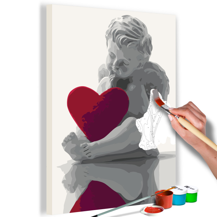 Cuadro numerado para pintar Ángel (corazón rojo) 107505 additionalImage 3