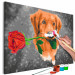 Cuadro para pintar por números Dog With Rose  132315 additionalThumb 3