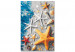 Cuadro para pintar con números Sand and Seashells - Starfish and Sea Elements on Blue Boards 144525 additionalThumb 5