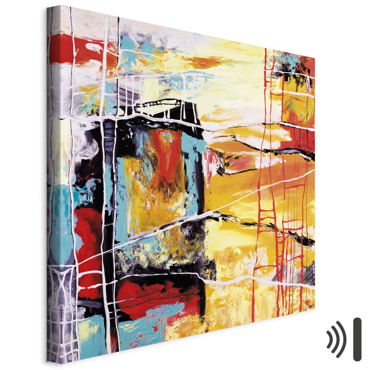 Cuadro moderno Añoranza (1 pieza) - abstracción futurista con manchas de colores 48425 additionalImage 8