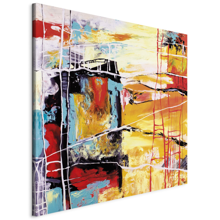 Cuadro moderno Añoranza (1 pieza) - abstracción futurista con manchas de colores 48425 additionalImage 2