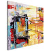 Cuadro moderno Añoranza (1 pieza) - abstracción futurista con manchas de colores 48425 additionalThumb 2