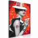 Cuadro numerado para pintar Gangster Girl - Woman With a Hat and a Drink on a Red Background 144135 additionalThumb 7