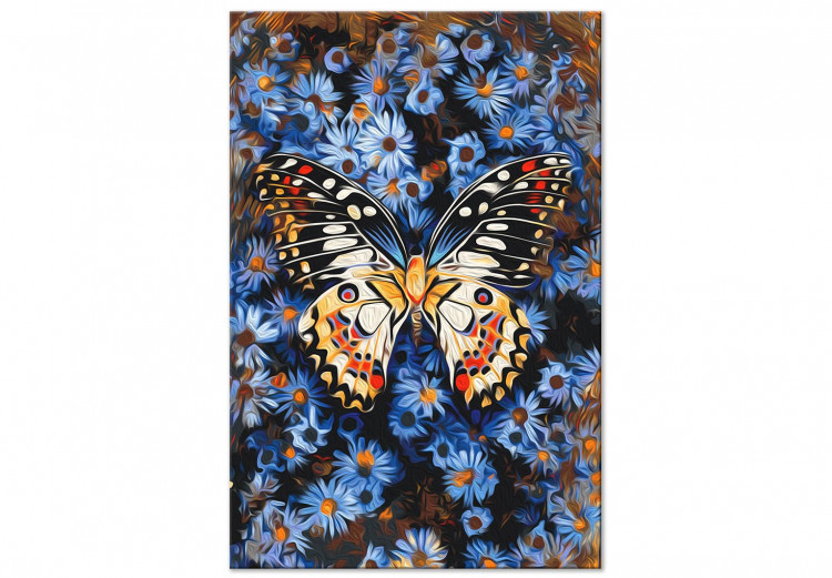  Dibujo para pintar con números Blue Dream - Large Colorful Butterfly on a Floral Background 146545 additionalImage 4
