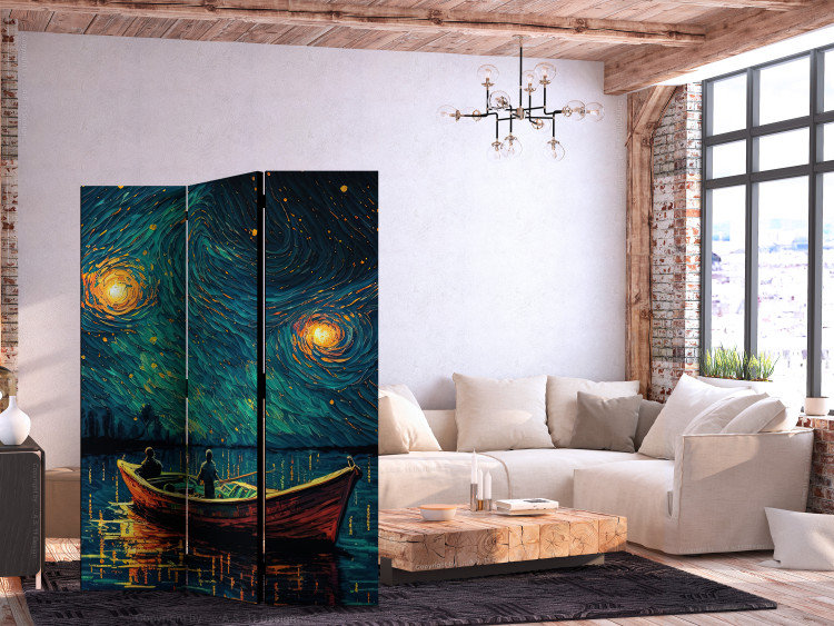 Biombo barato Starry Night - Impressionistic Landscape With a View of the Sea and Sky [Room Dividers] 151745 additionalImage 4