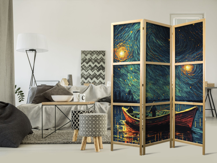 Biombo barato Starry Night - Impressionistic Landscape With a View of the Sea and Sky [Room Dividers] 151745 additionalImage 8