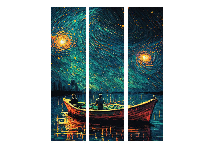 Biombo barato Starry Night - Impressionistic Landscape With a View of the Sea and Sky [Room Dividers] 151745 additionalImage 3