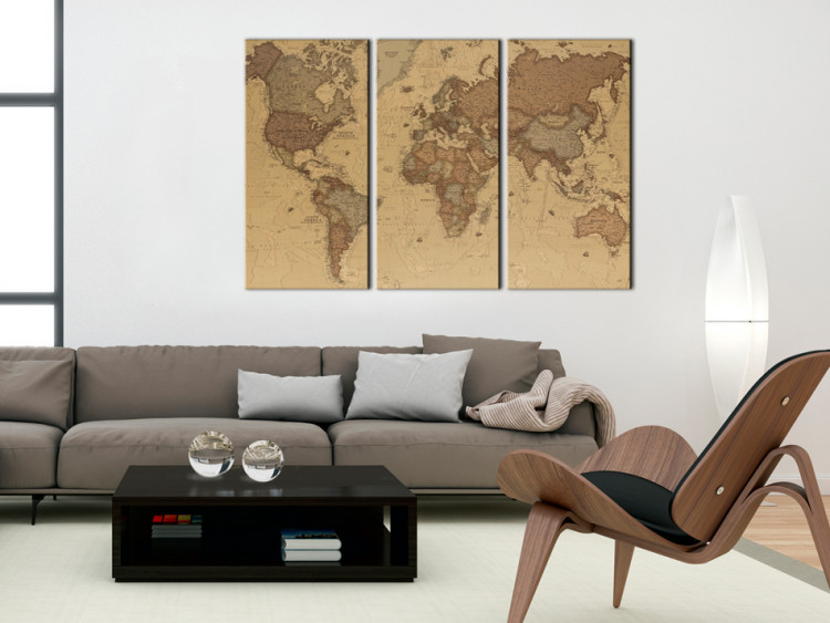 Cuadro decorativo Stylish World Map 95945 additionalImage 3