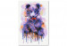  Dibujo para pintar con números Little Violet Bear Cub 143655 additionalThumb 4