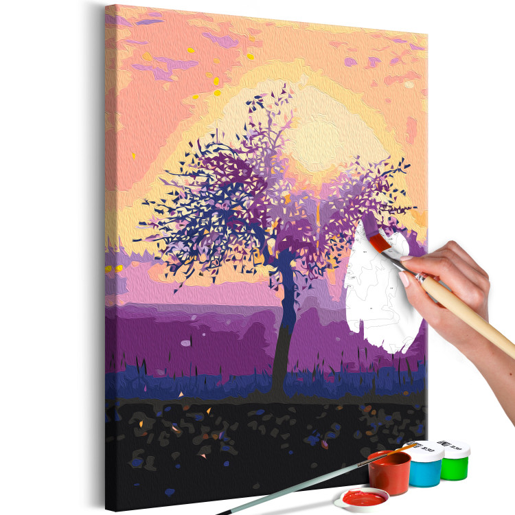 Cuadro para pintar por números Creamy Morning - Purple Sky Against the Backdrop of Sunrise 145155 additionalImage 4