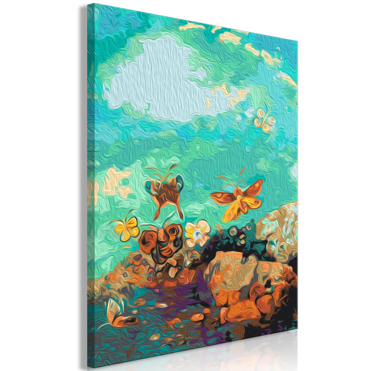 Cuadro para pintar con números Summer Morning of Insects - Colorful Butterflies and Moths by the Lake 146555 additionalImage 7