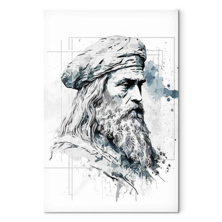 Cuadro moderno Leonardo Da Vinci - A Black and White Portrait of the Artist Generated by AI 151055 additionalImage 7
