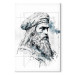 Cuadro moderno Leonardo Da Vinci - A Black and White Portrait of the Artist Generated by AI 151055