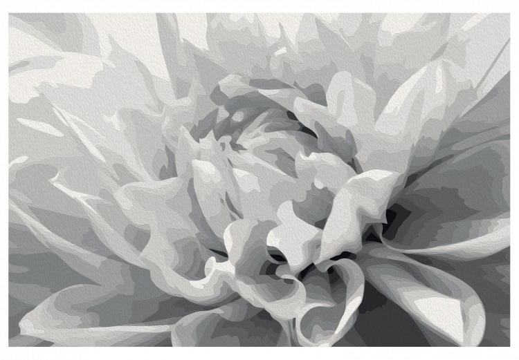 Cuadro para pintar con números Flor de blanco y negro 107175 additionalImage 6