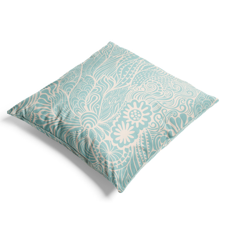 Cojin de velour Turquoise Pattern - Abstract Composition With Organic Shapes 151375 additionalImage 4