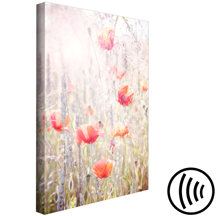 Cuadro decorativo Colores de primavera (1 parte) - amapolas en un campo lleno de flores 116385 additionalImage 6