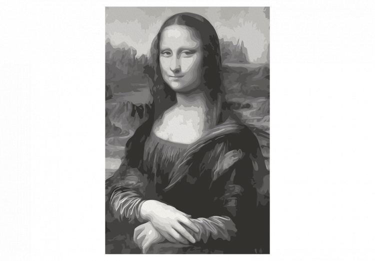 Cuadro para pintar por números Black and White Mona Lisa 127485 additionalImage 7
