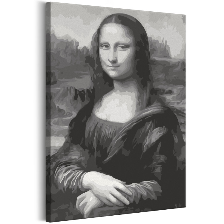 Cuadro para pintar por números Black and White Mona Lisa 127485 additionalImage 4